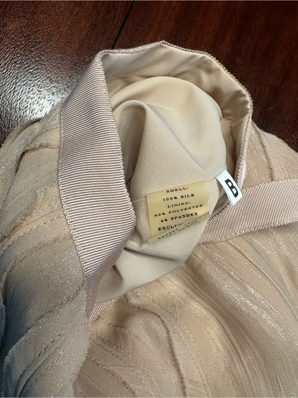 Ann Taylor Silk Skirt in Champagne Color - Petite - Picture 4 of 7